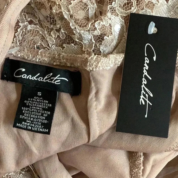 Candalite Lace and Sequence Maxi Sleeveless Dress Size Small New With Tags - Picture 5 of 6